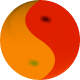 Apples versus Oranges Logo: Apple and Orange ying yang